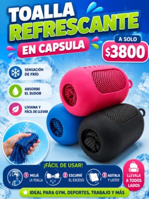 Toalla refrescante en cápsula