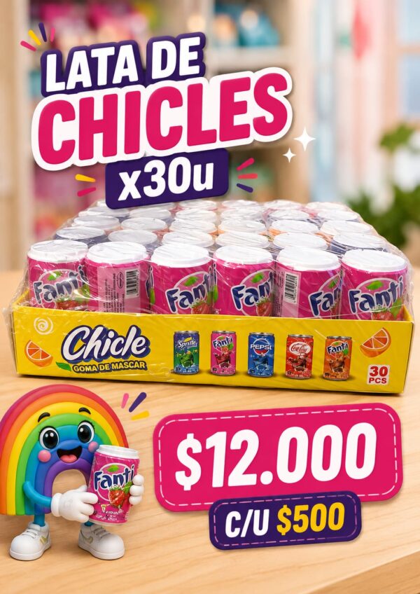 LATA DE CHICLES X UNIDAD