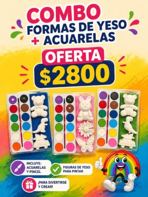 Kit Formas de yeso + Acuarelas