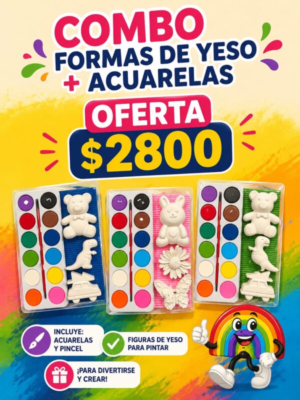 Kit Formas de yeso + Acuarelas