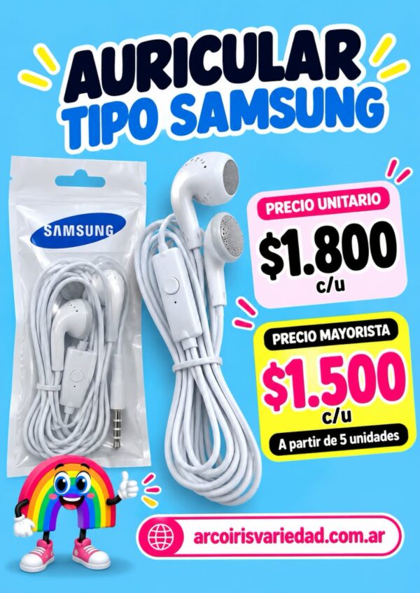 Auricular tipo Samsung