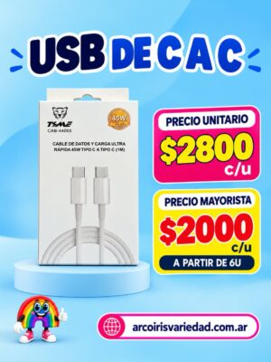 USB tipo C a C