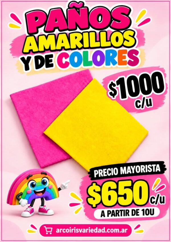 Paño amarillo/colores