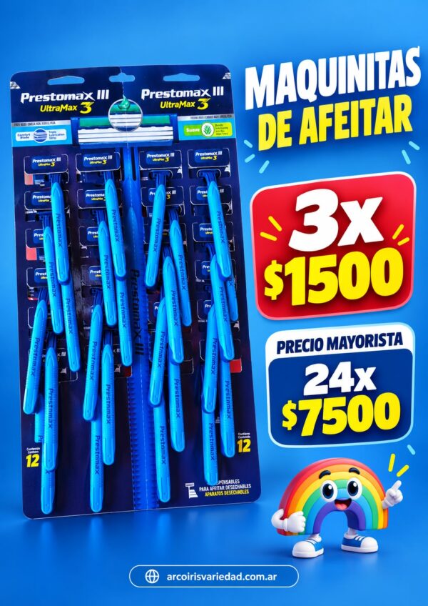 Maquinitas de afeitar x3