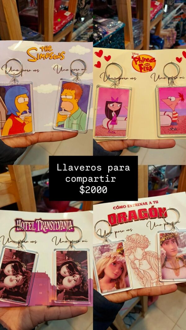 Llaveros p/compartir
