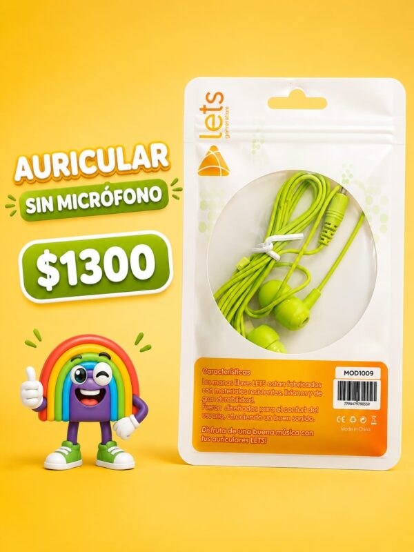 Auricular sin microfono