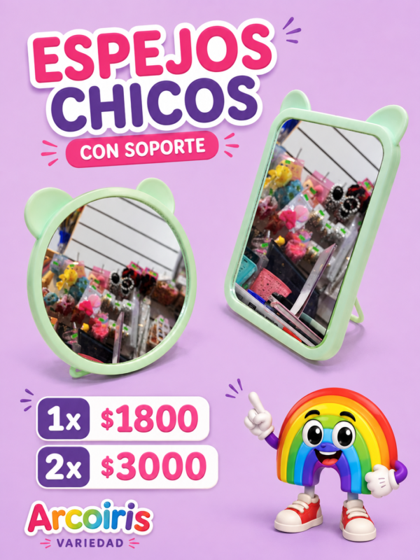 ESPEJOS CHICOS CON SOPORTE