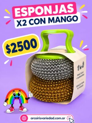 Esponja x2 con mango