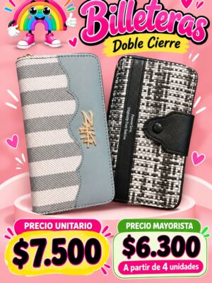 Billetera doble cierre