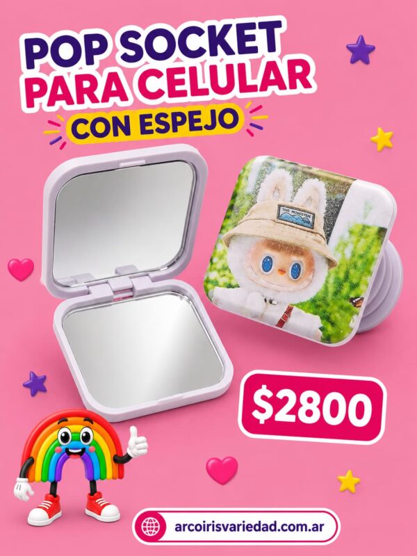 Pop socket con espejo